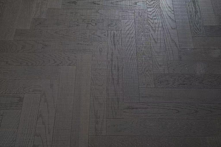 Smoked herringbone flooring
