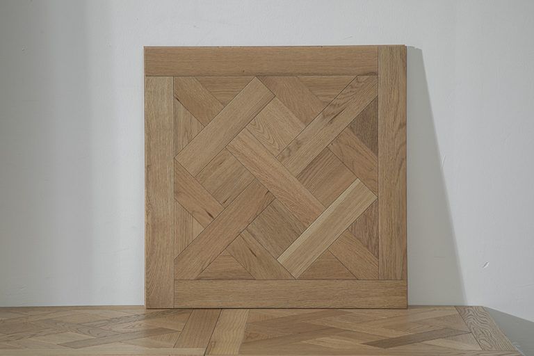 Handcrafted Versailles oak parquet palace floor