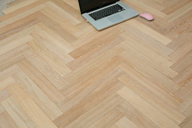 commercial grade light brushed engineered oak flooring